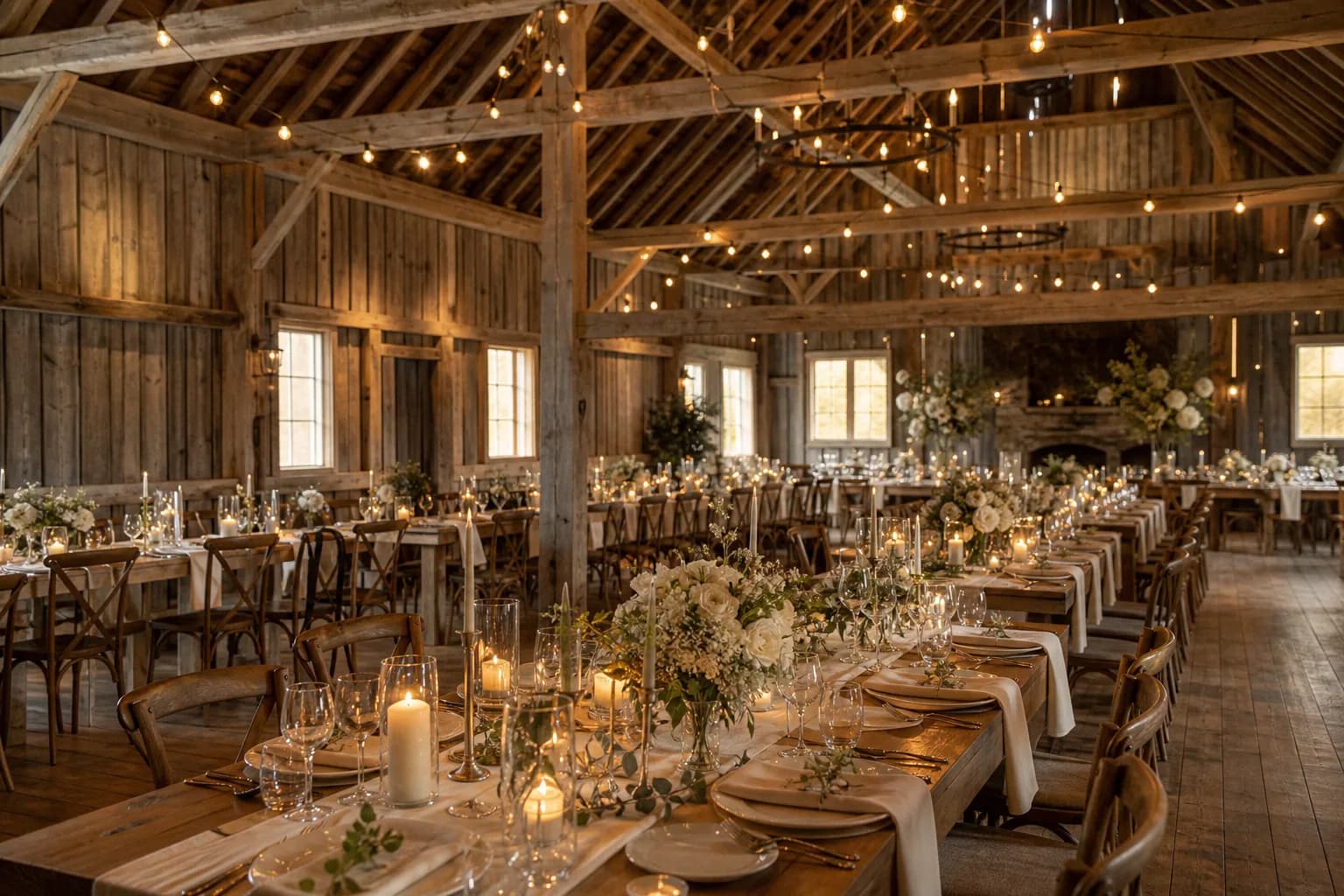 The Loft dressed for a reception dinner